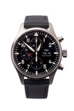 IWC Pilot's Watch Chronograph Black Dial Black Leather Strap Watch for Men - IW377709 Buy Now By IWC