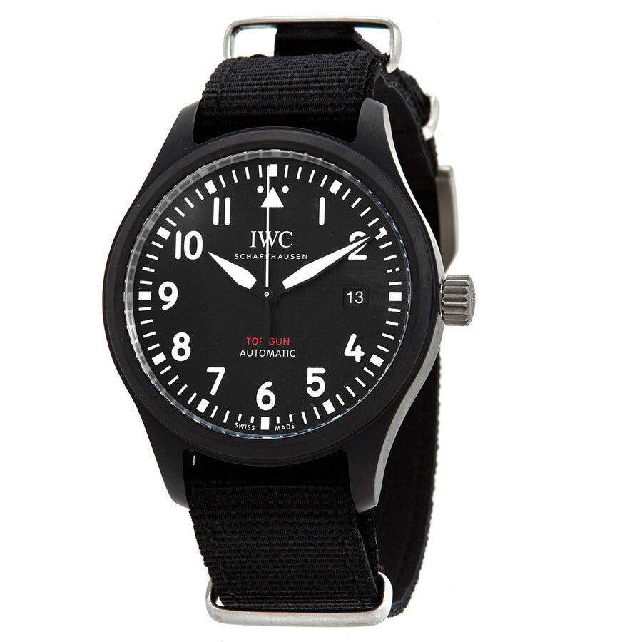 IWC Pilot Watch Chronograph Top Gun Edition Black Dial Black Nylon Strap Watch for Men - IW326901 Buy Now By IWC