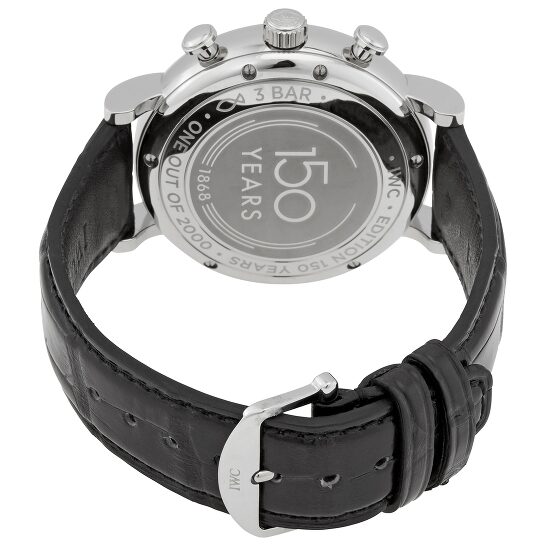 IWC Portofino Chronograph White Dial Black Leather Strap Watch for Men - IW391024 Buy Now By IWC