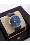 IWC Portofino Automatic Blue Dial Black Leather Strap Watch for Men - IW356523 Buy Now By IWC