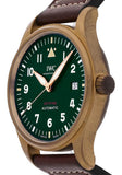 IWC Pilot's Watch Automatic Spitfire Green Dial Brown Leather Strap Watch for Men - IW326802 Buy Now By IWC