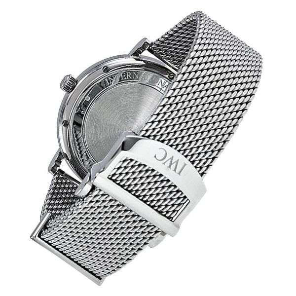 IWC Portofino Automatic White Dial Silver Mesh Bracelet Watch for Men - IW356505 Buy Now By IWC