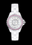 Chanel J12 Quartz Diamonds Mother of Pearl White Dial White Steel Strap Watch for Women - J12 H3243 Buy Now By Chanel