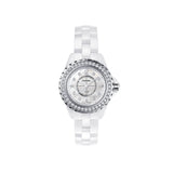 Chanel J12 Diamonds Mother of Pearl White Dial White Steel Strap Watch for Women - J12 H5704 Buy Now By Chanel