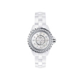 Chanel J12 Quartz Diamonds White Dial White Steel Strap Watch for Women - J12 H6418 Buy Now By Chanel