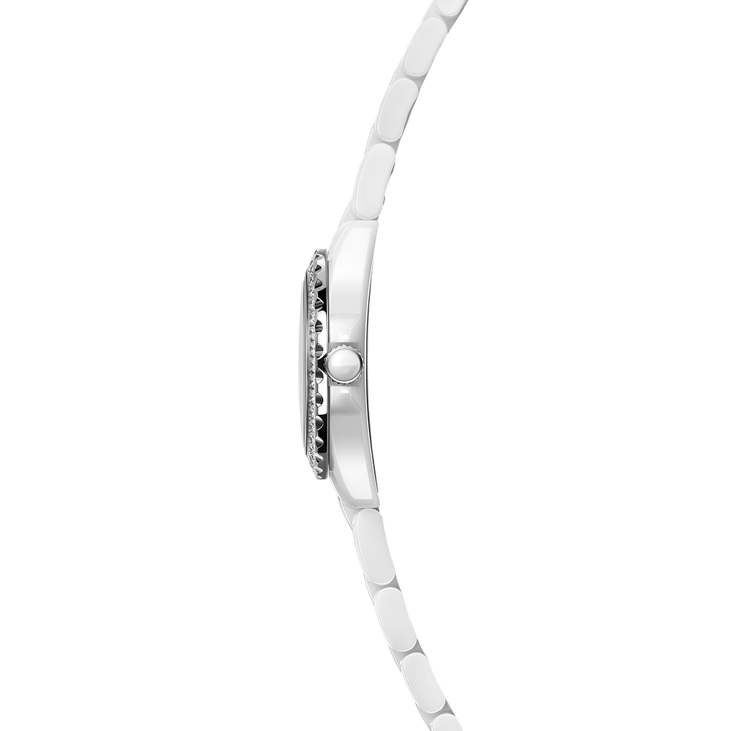 Chanel J12 Diamonds Quartz White Dial White Steel Strap Watch for Women - J12 H2572 Buy Now By Chanel