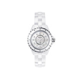 Chanel J12 Diamonds Mother of Pearl White Dial White Steel Strap Watch for Women - J12 H5704 Buy Now By Chanel