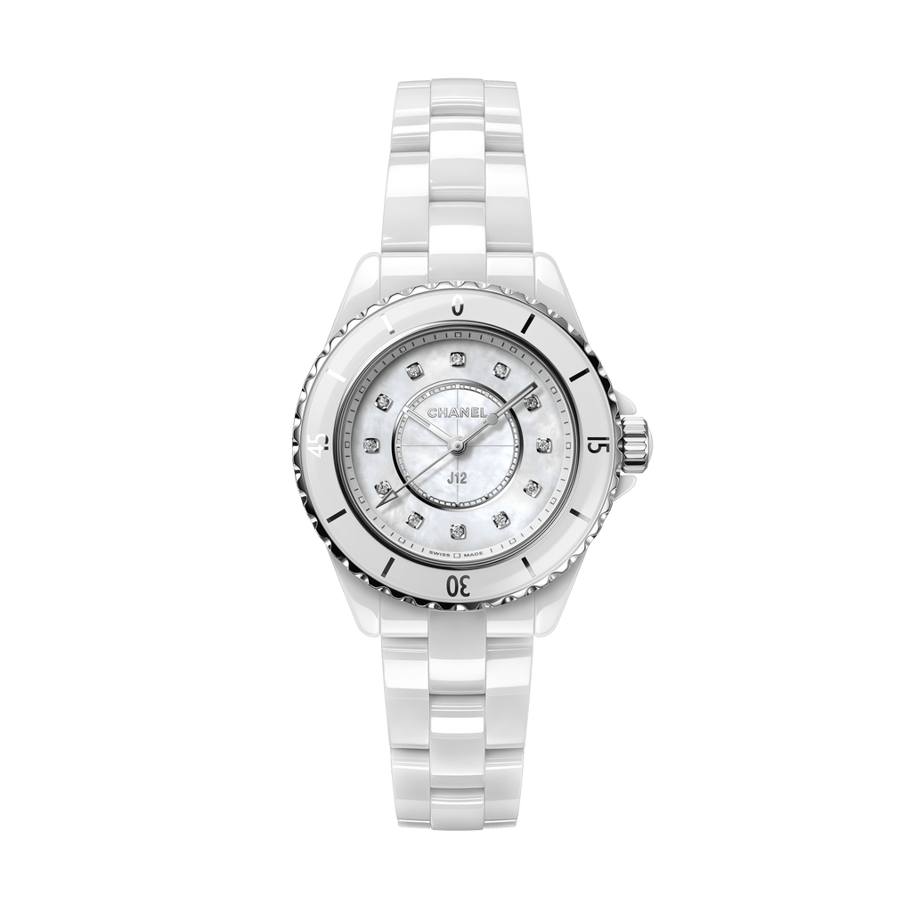 Chanel J12 Quartz Diamonds White Dial White Steel Strap Watch for Women - J12 H3110 Buy Now By Chanel