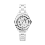 Chanel J12 Quartz Diamonds White Dial White Steel Strap Watch for Women - J12 H5703 Buy Now By Chanel