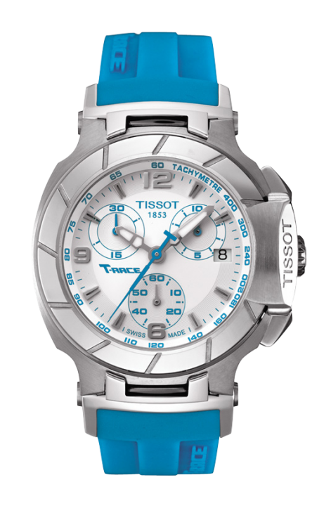 Tissot T Race Chronograph White Dial Brown Rubber Strap Watch for Women - T048.217.17.017.02 Buy Now By Tissot