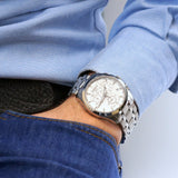 Tissot Couturier Chronograph White Dial Silver Steel Strap Watch For Men - T035.617.11.031.00 Buy Now By Tissot