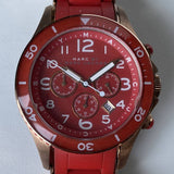 Marc Jacobs Rock Chronograph Red Dial Red Silicone Strap Watch for Women - MBM2577 Buy Now By Marc Jacobs