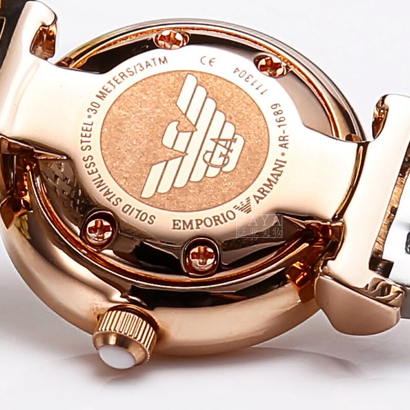 Emporio Armani Mother of Pearl Dial Two Tone Steel Strap Watch For Women - AR1689 Buy Now By Emporio Armani