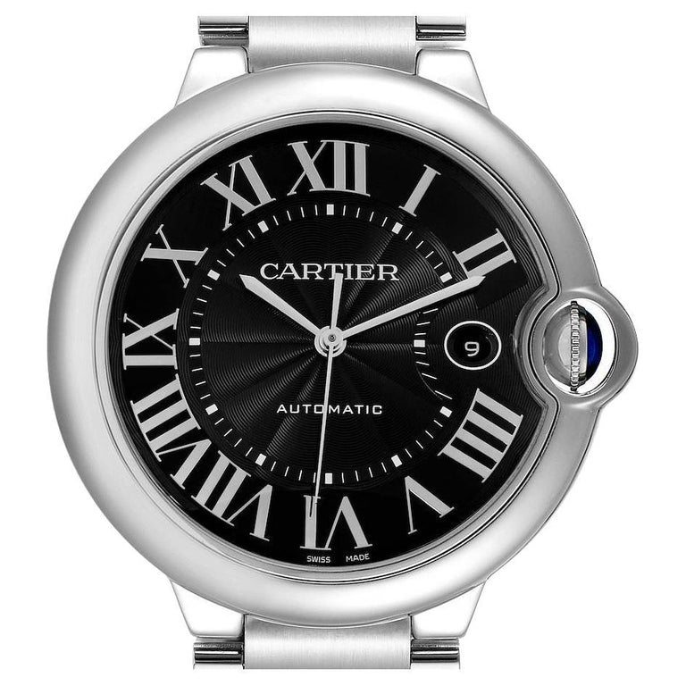 Cartier Ballon Bleu de Cartier Black Dial Silver Steel Strap Watch for Men - W6920042 Buy Now By Cartier