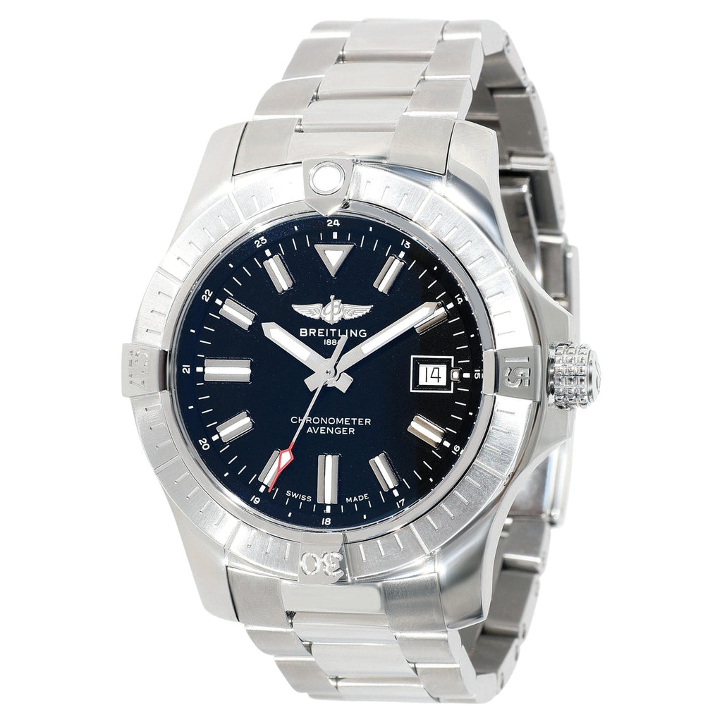 Breitling Avenger Automatic 43mm Black Dial Silver Steel Strap Watch for Men - A17318101B1A1 Buy Now By Breitling