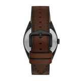 Fossil Everett Automatic Analog Black Dial Brown Leather Strap Watch for Men - ME3207 Buy Now By Fossil