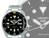 Seiko 5 Sports Automatic Black Dial Silver Steel Strap Watch For Men - SRPD57K1 Buy Now By Seiko