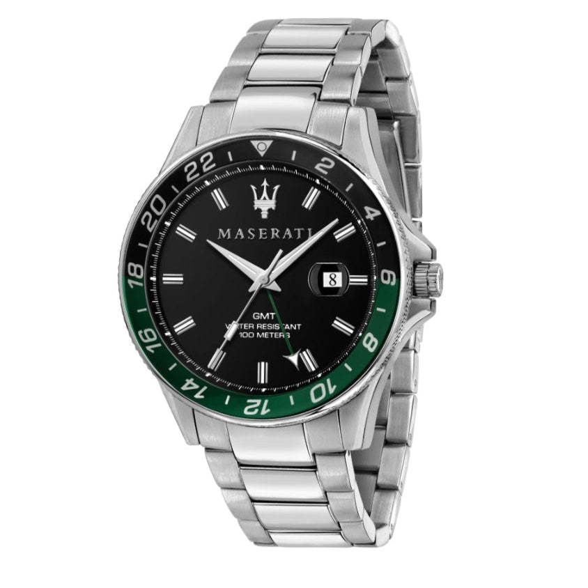 Maserati SFIDA Chronograph Black Dial Silver Steel Strap Watch For Men - R8853140005 Buy Now By Maserati