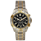 Fossil Garrett Analog Black Dial Two Tone Steel Strap Watch for Men - FS5771 Buy Now By Fossil