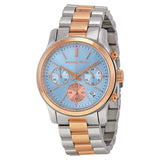 Michael Kors Runway Chronograph Blue Dial Two Tone Steel Strap Watch For Women - MK6166 Buy Now By Michael Kors