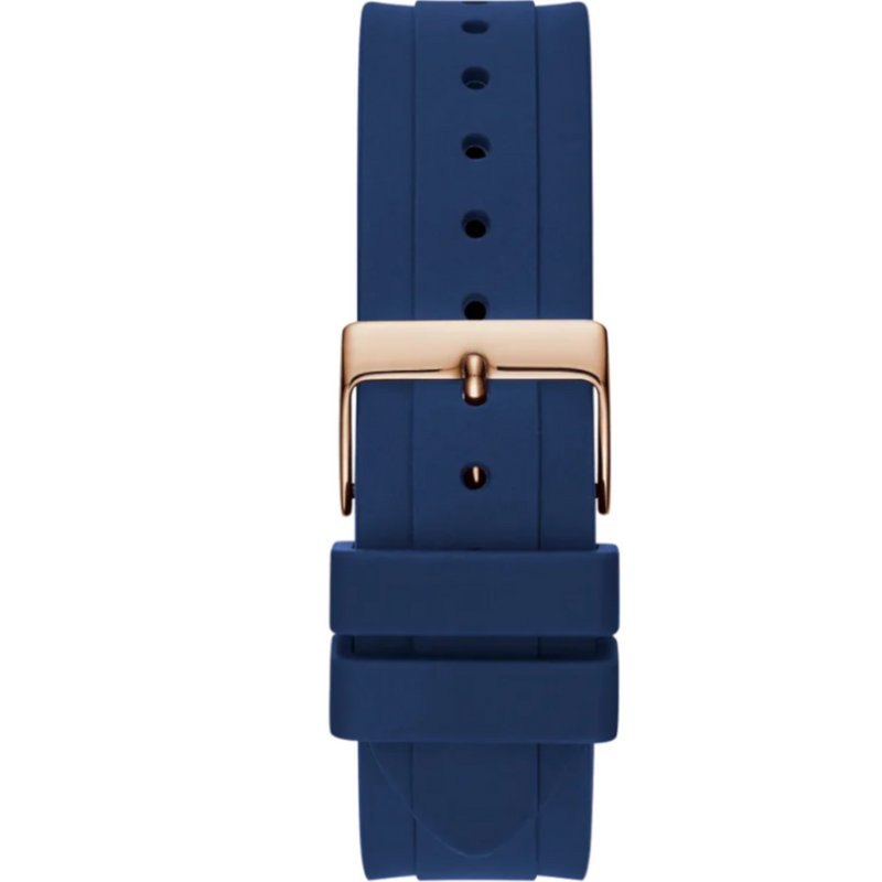 Guess Moonlight Diamonds White Dial Blue Rubber Strap Watch for Women - GW0257L3 Buy Now By Guess