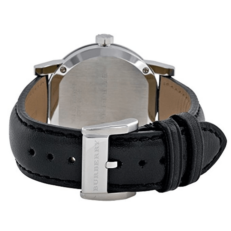 Burberry The City Silver Dial Black Leather Strap Watch for Women - BU9106 Buy Now By Burberry