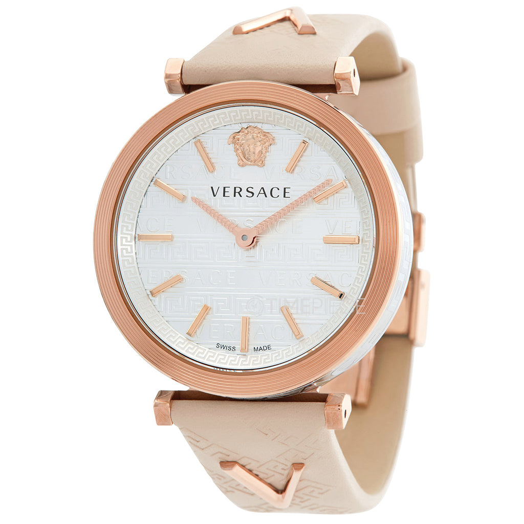 Versace V-Twist White Dial White Leather Strap Watch for Women - VELS00419 Buy Now By Versace