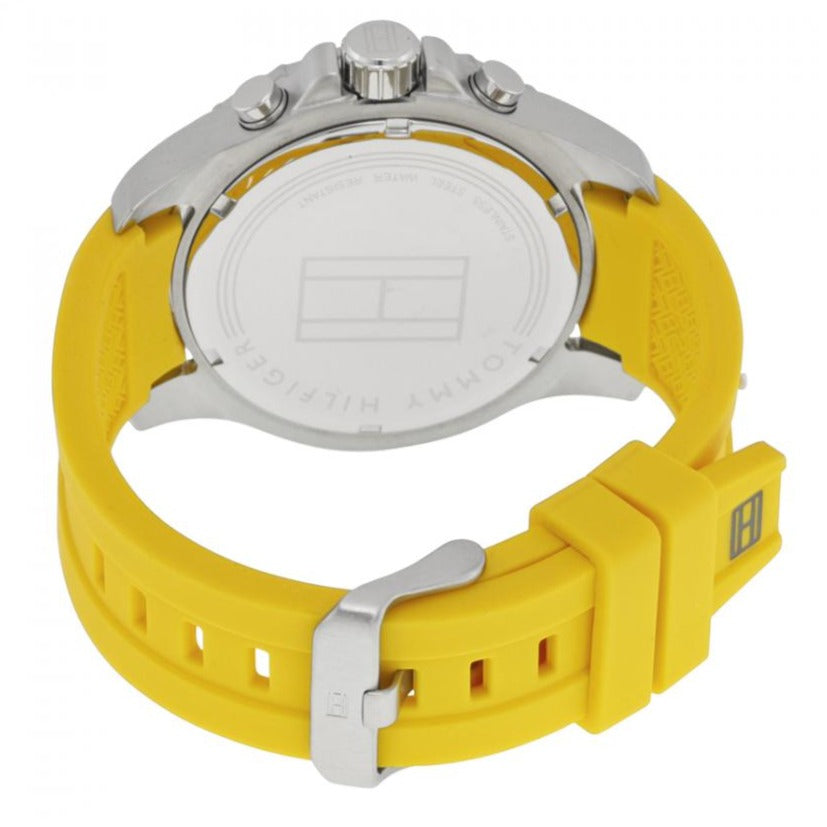 Tommy Hilfiger Sports Multifunction Black Dial Yellow Rubber Strap Watch for Men - 1791144 Buy Now By Tommy Hilfiger