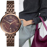Fossil Jacqueline Brown Dial Brown Steel Strap Watch for Women - ES4275 Buy Now By Fossil