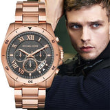 Michael Kors Brecken Chronograph Analog Black Dial Rose Gold Steel Strap Watch For Women - MK8563 Buy Now By Michael Kors