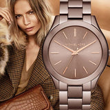 Michael Kors Runway Quartz Brown Dial Brown Steel Strap Watch For Women - MK3418 Buy Now By Michael Kors