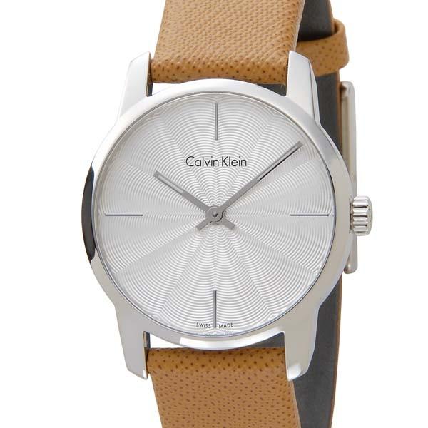 Calvin Klein City Silver Dial Orange Leather Strap Watch for Women - K2G231G6 Buy Now By Calvin Klein