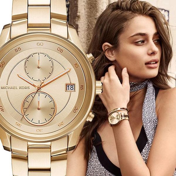 Michael Kors Briar Analog Gold Dial Gold Steel Strap Watch For Women - MK6464 Buy Now By Michael Kors