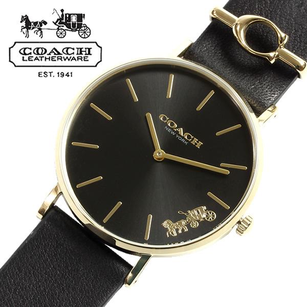 Coach Perry Black Dial Black Leather Strap Watch for Women - 14503333-C Buy Now By Coach
