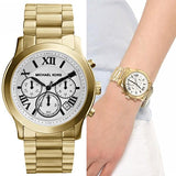 Michael Kors Cooper Chronograph White Dial Gold Steel Strap Watch For Women - MK5916 Buy Now By Michael Kors