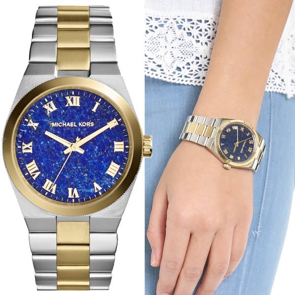 Michael Kors Channing Blue Dial Two Tone Steel Strap Watch For Women - MK5893 Buy Now By Michael Kors