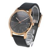 Calvin Klein City Quartz Black Dial Black Leather Strap Watch for Men - K2G2G6CZ Buy Now By Calvin Klein