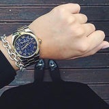 Michael Kors Channing Blue Dial Two Tone Steel Strap Watch For Women - MK5893 Buy Now By Michael Kors