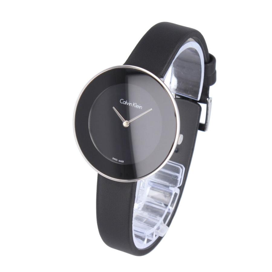 Calvin Klein Chic Black Dial Black Leather Strap Watch for Women - K7N23CB1 Buy Now By Calvin Klein