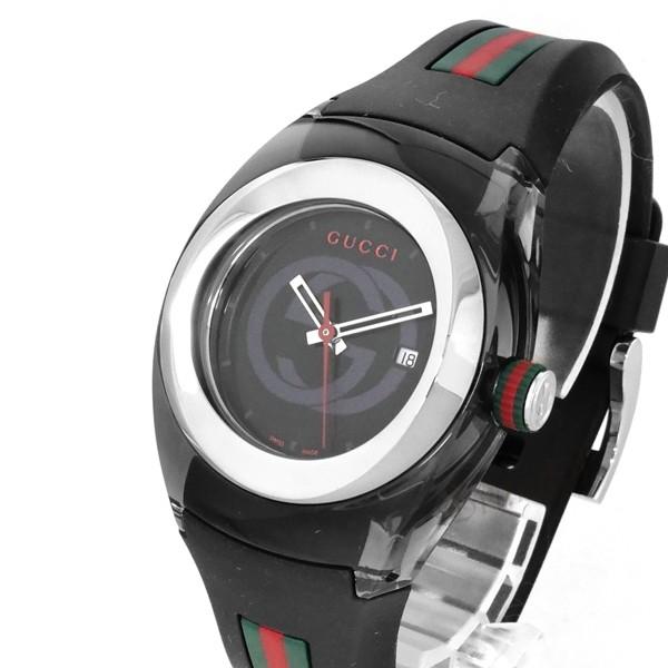 Gucci Sync Quartz Black Dial Black Rubber Strap Watch For Men - YA137301 Buy Now By Gucci
