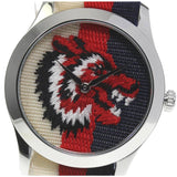 Gucci G Timeless Quartz White Red Blue Dial Multicolored NATO Strap Watch For Men - YA1264059 Buy Now By Gucci