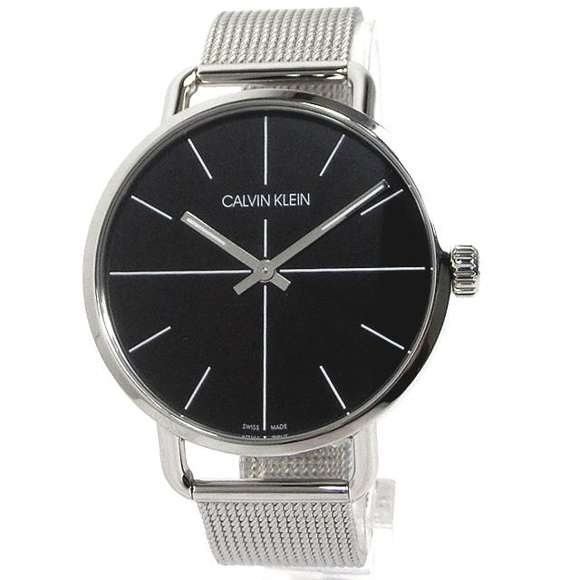 Calvin Klein Even Black Dial Silver Mesh Bracelet Watch for Women - K7B21121 Buy Now By Calvin Klein