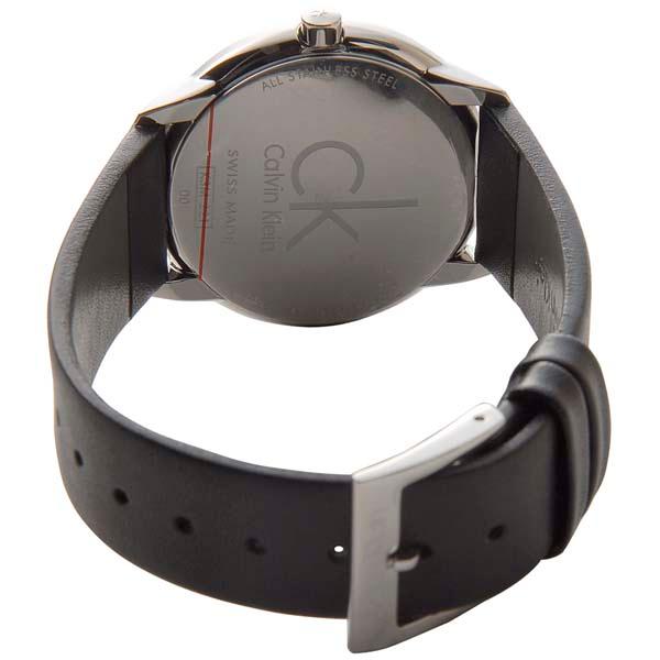 Calvin Klein Minimal Grey Dial Black Leather Strap Watch for Men - K3M221C3 Buy Now By Calvin Klein