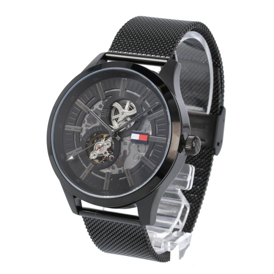 Tommy Hilfiger Spencer Skeleton Black Dial Black Mesh Bracelet Watch for Men - 1791644 Buy Now By Tommy Hilfiger