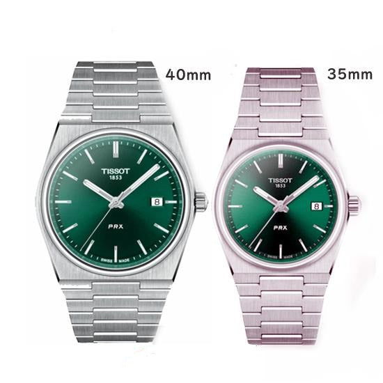 Tissot PRX Quartz Green Dial Steel Silver Steel Strap Watch for Men - T137.410.11.081.00 Buy Now By Tissot