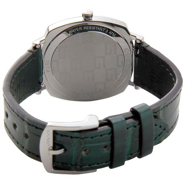 Gucci Grip Quartz Silver Dial Green Leather Strap Watch For Women - YA157404 Buy Now By Gucci