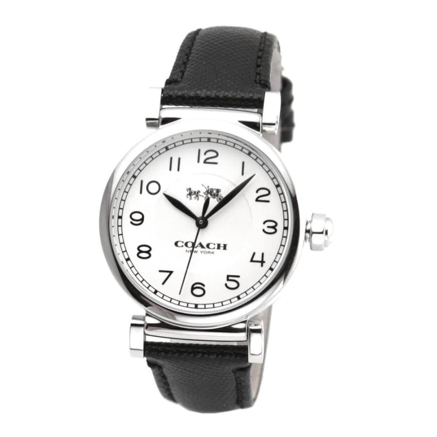 Coach Madison White Dial Black Leather Strap Watch for Women - 14502406 Buy Now By Coach
