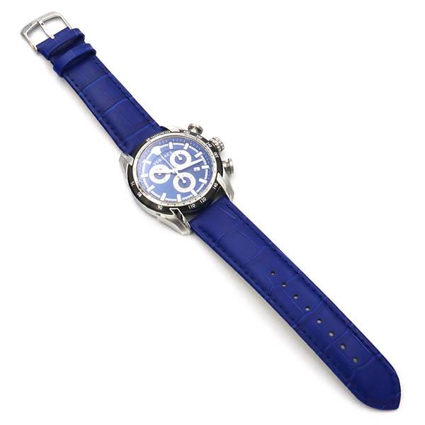 Versace V-Ray Chronograph Quartz Blue Dial Blue Leather Strap Watch for Men - VE2I00721 Buy Now By Versace