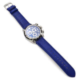 Versace V-Ray Chronograph Quartz Blue Dial Blue Leather Strap Watch for Men - VE2I00721 Buy Now By Versace