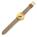 Gucci Grip Disney Mickey Mouse Gold Dial Brown Leather Strap Watch For Women - YA157420 Buy Now By Gucci